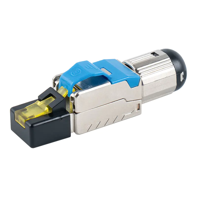 Cat6A skärmad verktygslös RJ45-kontakt (med plastkåpa)RJ-G70S-C6A Cat6A skärmad verktygslös RJ45-kontakt (med plastkåpa)RJ-G70S-C6A