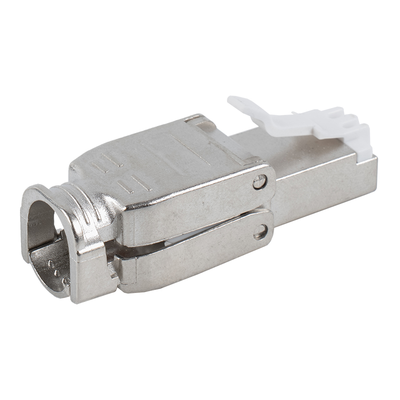 Cat6A Skärmad Push-down Typ Verktygslös RJ45-kontakt RJ-602S-1-C6A