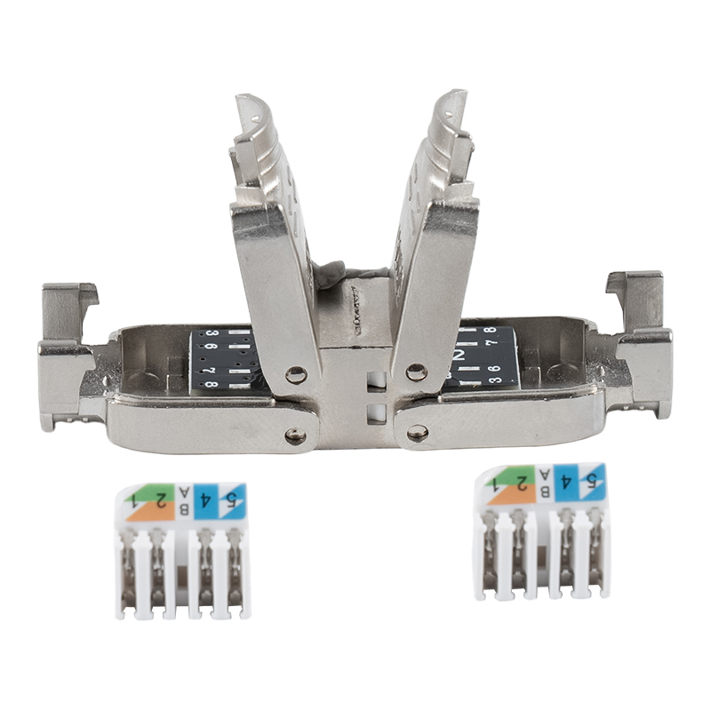 Cat6A skärmad Push-down typ Verktygslös kontakt RJ-603S-3-C6A Cat6A skärmad Push-down typ Verktygslös kontakt RJ-603S-3-C6A