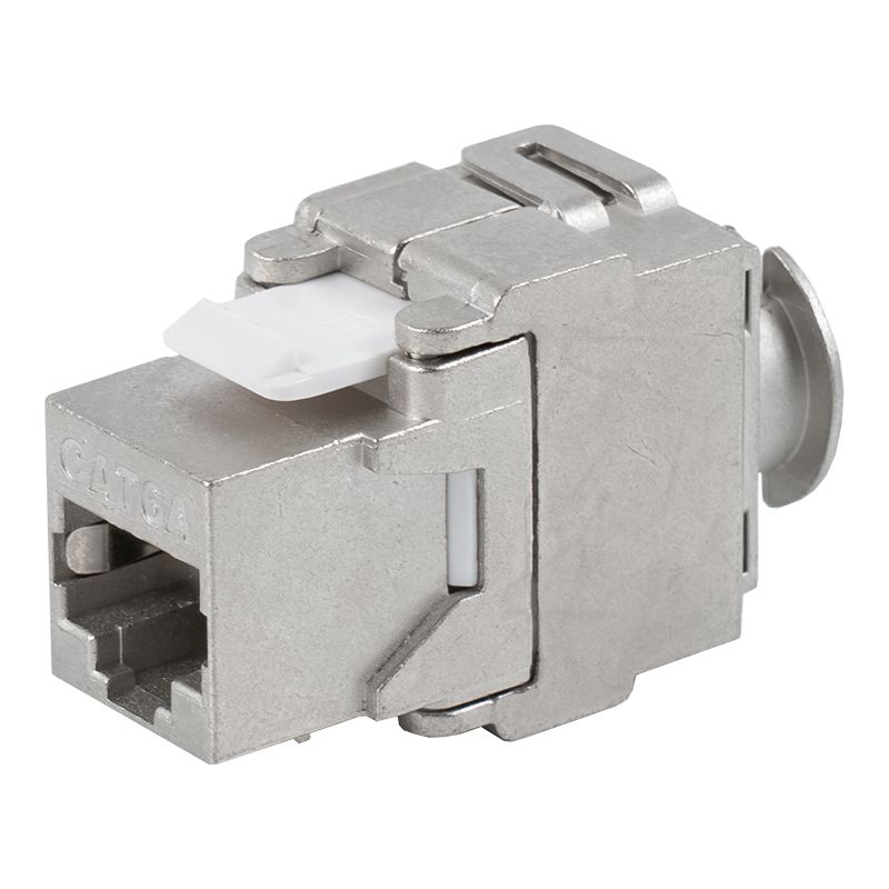 C6A Skärmad 180° Tolless Keystone Jack (med fäste) SM-2335SH8C6A
