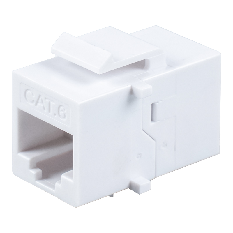C6A oskärmad RJ45 inline koppling (med fyra små fästen) SM-2033C6A