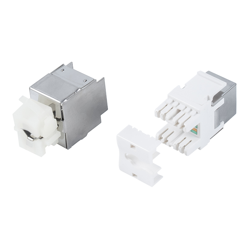 Cat6A skärmad 180° Keystone Jack (med metallhölje) SM-2064SD8C6A