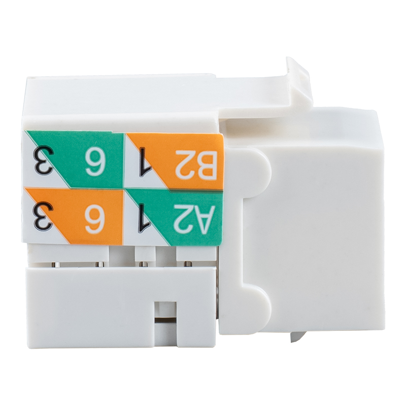Cat6 oskärmad 90° Keystone-jack (kabeldragning med dubbla ändamål) SM-2081D8C6 Cat6 oskärmad 90° Keystone-jack (kabeldragning med dubbla ändamål) SM-2081D8C6