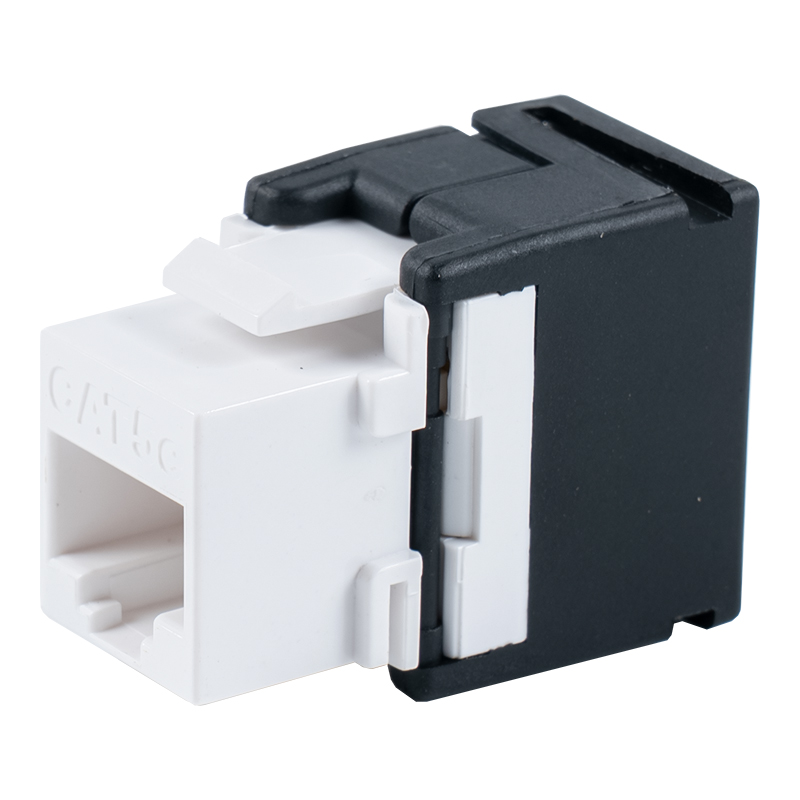 C6A Oskärmad 180° Tolless Keystone Jack SM-2335H8C6A