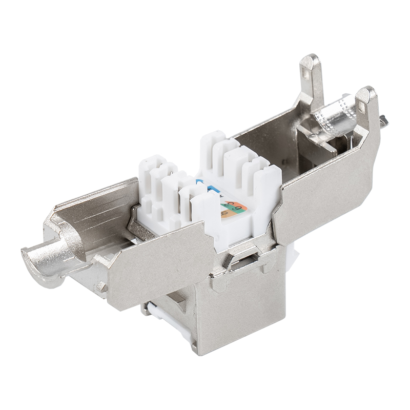 C6A Skärmad 180° Tolless Keystone Jack (öppningsbar typ) SM-2336SH8C6A C6A Skärmad 180° Tolless Keystone Jack (öppningsbar typ) SM-2336SH8C6A