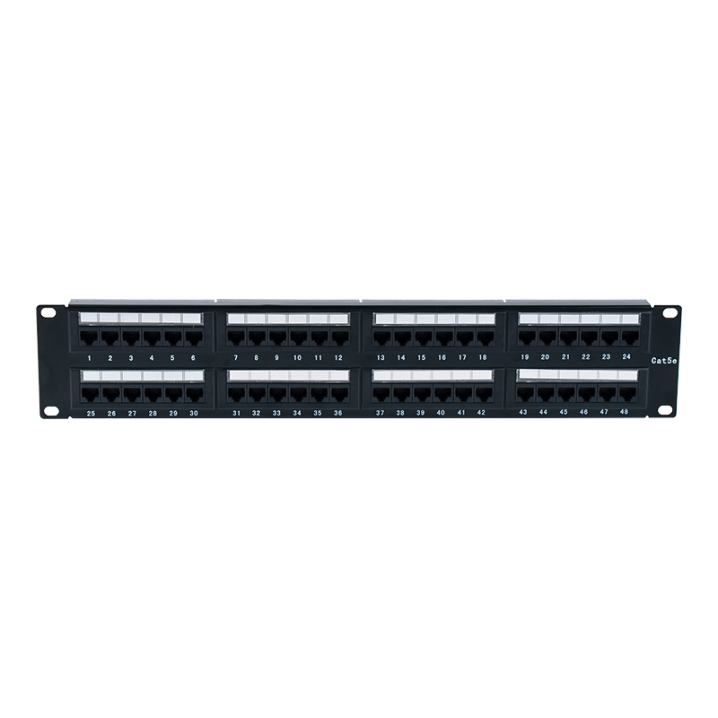 Cat5e 19-tums 2U oskärmad 48-portars patchpanel (IDC med dubbla ändamål; med plastinlägg) SP-3204D48-C5E Cat5e 19-tums 2U oskärmad 48-portars patchpanel (IDC med dubbla ändamål; med plastinlägg) SP-3204D48-C5E