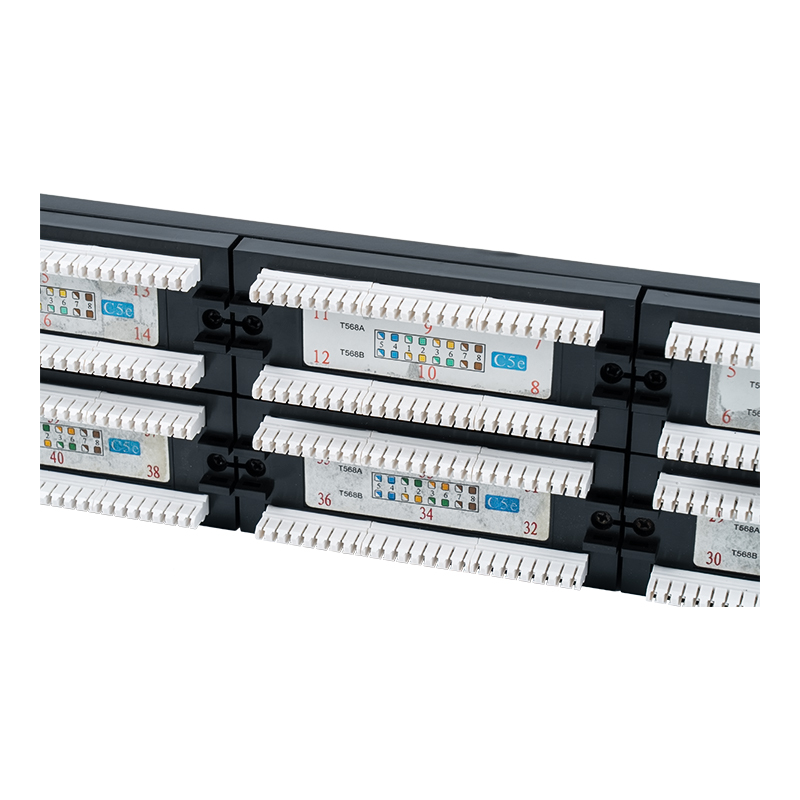 Cat5e 19-tums 2U oskärmad 48-portars patchpanel (IDC med dubbla ändamål; med plastinlägg) SP-3204D48-C5E Cat5e 19-tums 2U oskärmad 48-portars patchpanel (IDC med dubbla ändamål; med plastinlägg) SP-3204D48-C5E