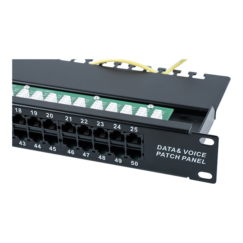 Kategori 3 19-tums 1U 8P 8C 50-portars röstpatchpanel (KRONE IDC) SP-3208K50-C3 Kategori 3 19-tums 1U 8P 8C 50-portars röstpatchpanel (KRONE IDC) SP-3208K50-C3