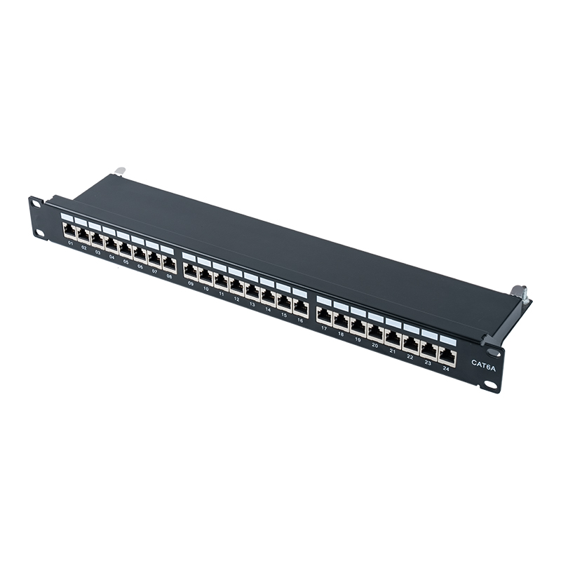 Kategori 6 19-tums 1U skärmad 24-portars patchpanel SP-3217SK24-C6A