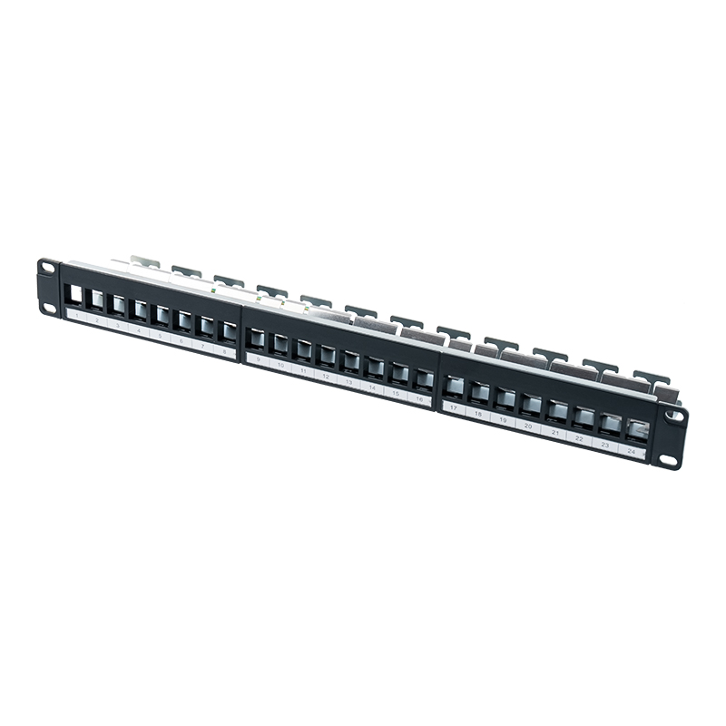 19-tums 1U 24-portars skärmat tomt rack (med digitalkort) SP-3245S-24P