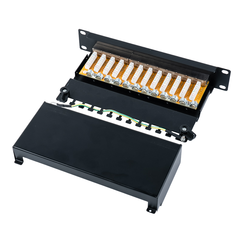 Kategori 6 10-tums 1U skärmad 12-portars patchpanel SP-3250SK12-C6 Kategori 6 10-tums 1U skärmad 12-portars patchpanel SP-3250SK12-C6