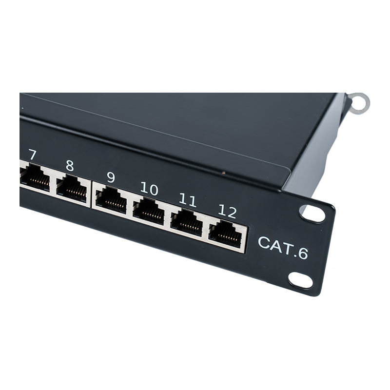 Kategori 6 10-tums 1U skärmad 12-portars patchpanel SP-3250SK12-C6 Kategori 6 10-tums 1U skärmad 12-portars patchpanel SP-3250SK12-C6
