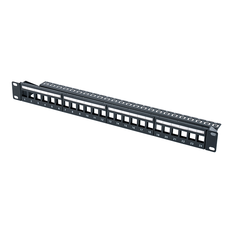19-tums 1U 24-portars skärmad patchpanel (med C6-modul) SP-3260-24P 19-tums 1U 24-portars skärmad patchpanel (med C6-modul) SP-3260-24P