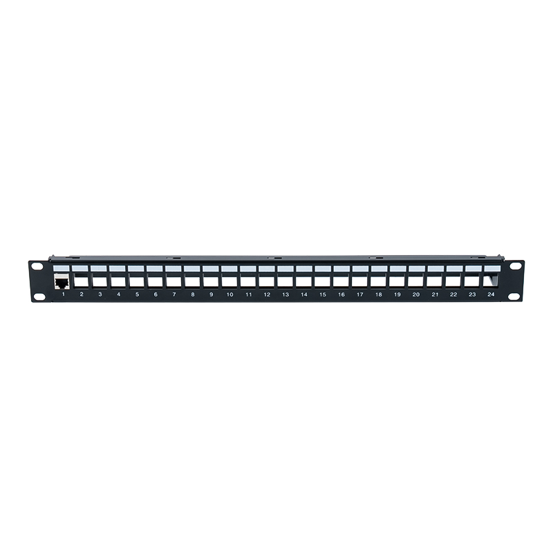 19-tums 1U 24-portars skärmad patchpanel (med C6-modul) SP-3260-24P 19-tums 1U 24-portars skärmad patchpanel (med C6-modul) SP-3260-24P