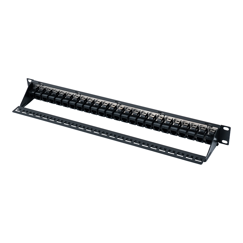 19-tums 1U 24-portars skärmad patchpanel (med C6-modul) SP-3260-24P 19-tums 1U 24-portars skärmad patchpanel (med C6-modul) SP-3260-24P