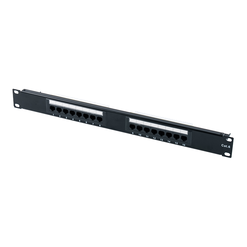 Cat6e 19-tums 1U oskärmad 24-portars patchpanel (IDC med dubbla ändamål) SP-3310D24-C6A Cat6e 19-tums 1U oskärmad 24-portars patchpanel (IDC med dubbla ändamål) SP-3310D24-C6A