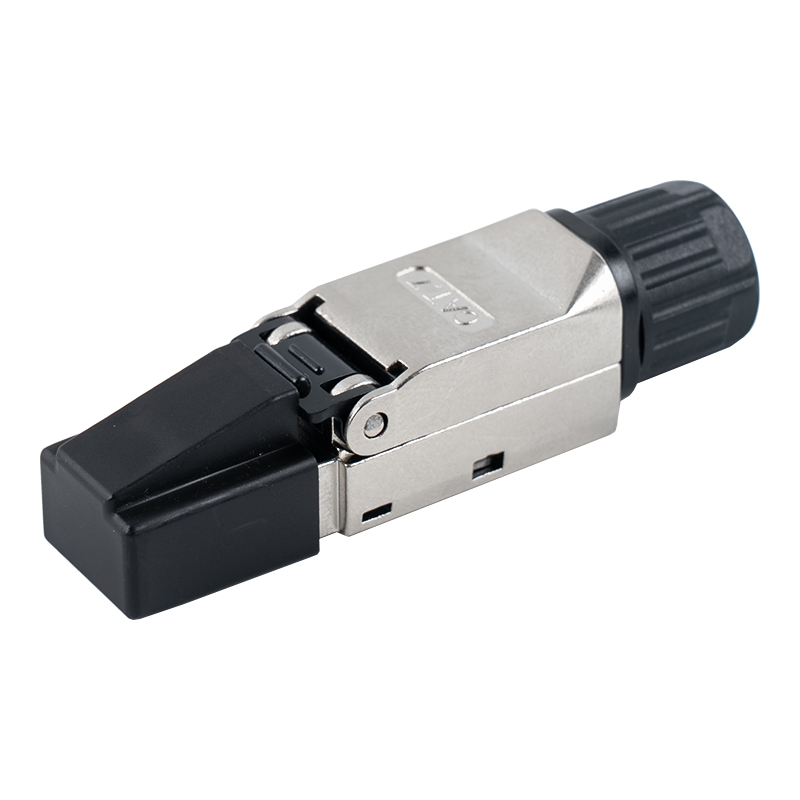 Cat7 skärmad verktygslös RJ45-kontakt (med plastskyddshylsor) RJ-G50S-1-C7 Cat7 skärmad verktygslös RJ45-kontakt (med plastskyddshylsor) RJ-G50S-1-C7