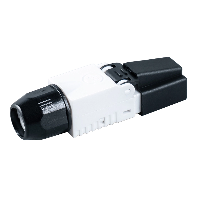 Cat7 oskärmad verktygslös RJ45-kontakt(med plastlock på huvudet ) RJ-G50U-1-C7 Cat7 oskärmad verktygslös RJ45-kontakt(med plastlock på huvudet ) RJ-G50U-1-C7