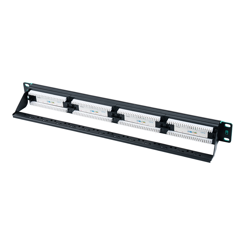 19-tums 1U 24-portars oskärmat rack (med utbytbart plastkort) SP-3406-24P 19-tums 1U 24-portars oskärmat rack (med utbytbart plastkort) SP-3406-24P