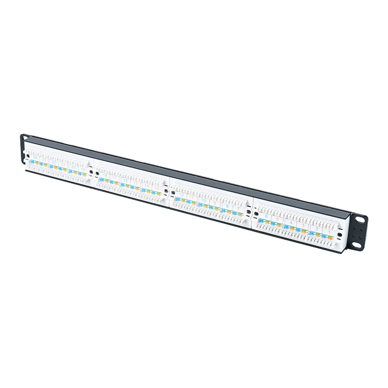 C6 19-tums 1U oskärmad 24-portars patchpanel (flip-top plastfönster) SP-3411D24-C6 C6 19-tums 1U oskärmad 24-portars patchpanel (flip-top plastfönster) SP-3411D24-C6